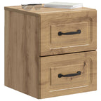 Mobiletto da notte a muro con cassetto 2 pcs Rovere Artigianale