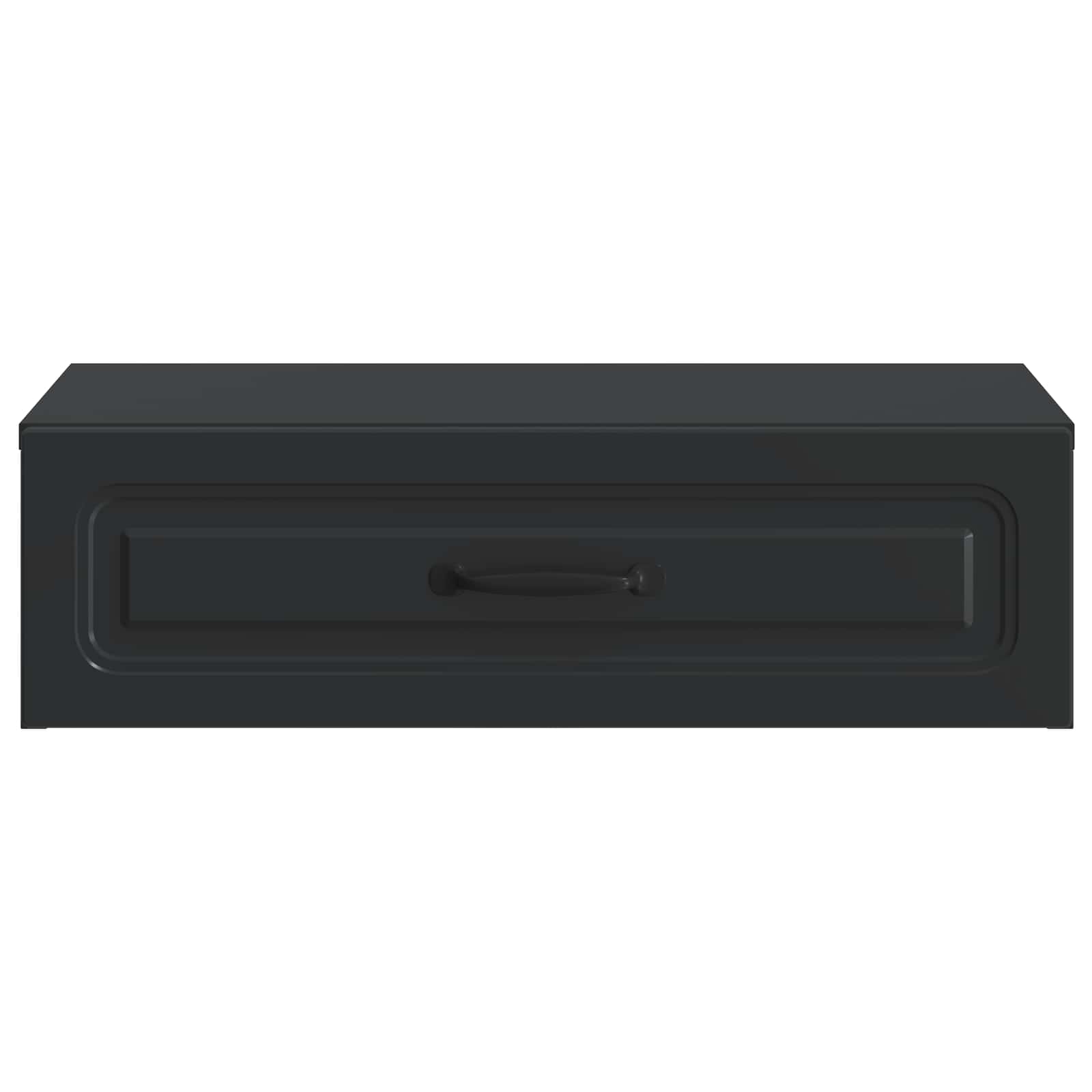 Tavolino da Parete Laterale Nero 59 x 34,5 x 17 cm