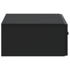 Tavolino da Parete Laterale Nero 59 x 34,5 x 17 cm