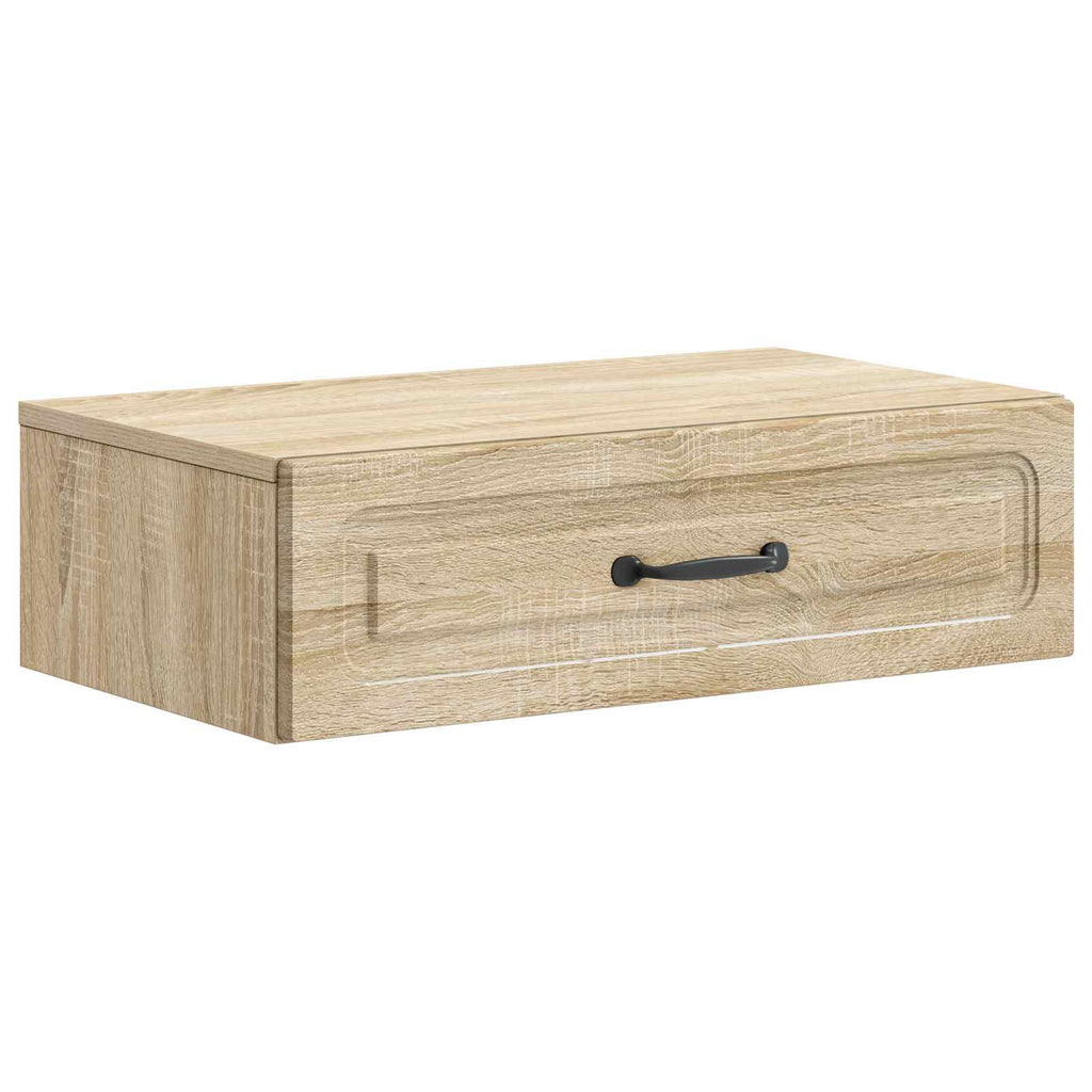 Tavolino da Parete Laterale Rovere Sonoma 59 x 34,5 x 17 cm