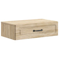 Tavolino da Parete Laterale Rovere Sonoma 59 x 34,5 x 17 cm