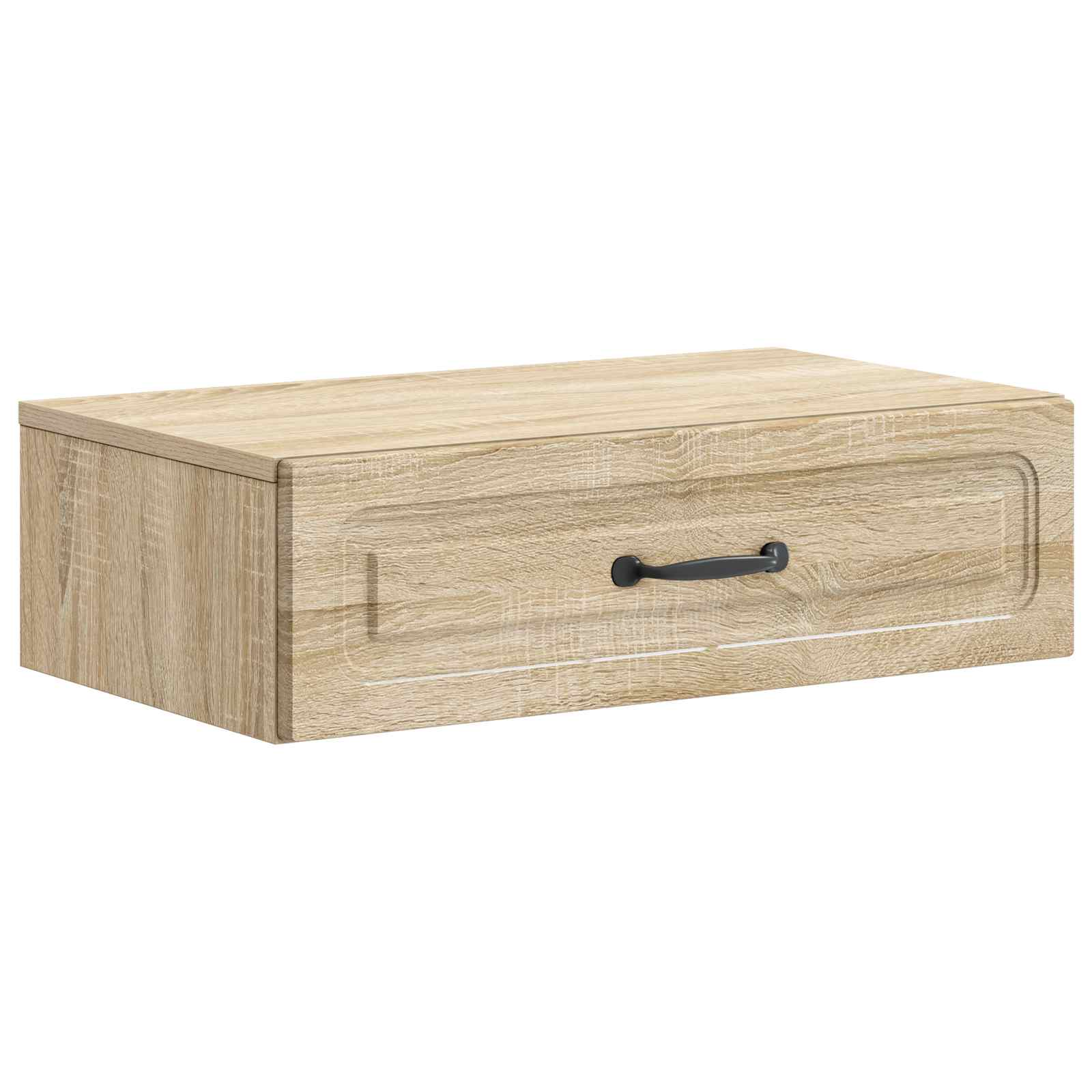 Tavolino da Parete Laterale Rovere Sonoma 59 x 34,5 x 17 cm