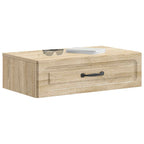 Tavolino da Parete Laterale Rovere Sonoma 59 x 34,5 x 17 cm