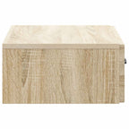 Tavolino da Parete Laterale Rovere Sonoma 59 x 34,5 x 17 cm