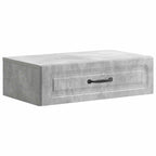 Tavolino da Parete Laterale Grigio Cemento 59 x 34,5 x 17 cm