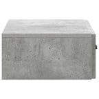 Tavolino da Parete Laterale Grigio Cemento 59 x 34,5 x 17 cm