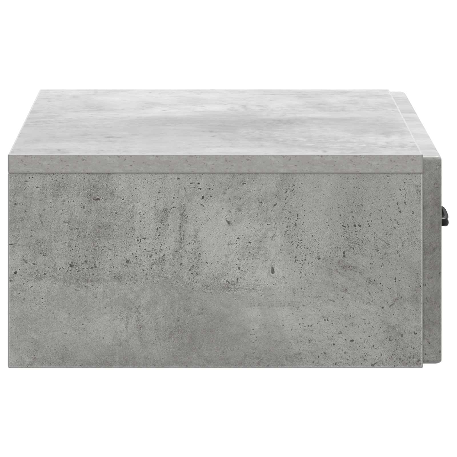 Tavolino da Parete Laterale Grigio Cemento 59 x 34,5 x 17 cm