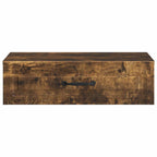 Tavolino da Parete Laterale Rovere Fumo 59 x 34,5 x 17 cm