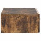 Tavolino da Parete Laterale Rovere Fumo 59 x 34,5 x 17 cm