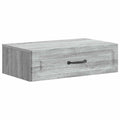 Tavolino da Parete Laterale Grigio Sonoma 59 x 34,5 x 17 cm