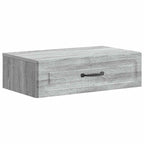 Tavolino da Parete Laterale Grigio Sonoma 59 x 34,5 x 17 cm