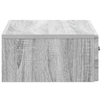 Tavolino da Parete Laterale Grigio Sonoma 59 x 34,5 x 17 cm