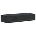 Tavolino da Parete Laterale Nero 87,5 x 34,5 x 17 cm