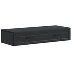 Tavolino da Parete Laterale Nero 87,5 x 34,5 x 17 cm