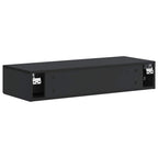 Tavolino da Parete Laterale Nero 87,5 x 34,5 x 17 cm