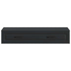 Tavolino da Parete Laterale Nero 87,5 x 34,5 x 17 cm