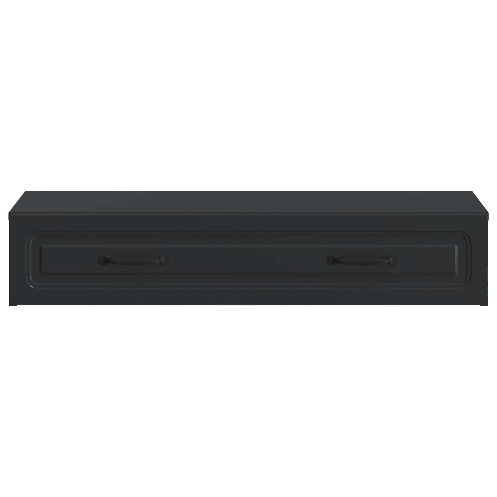 Tavolino da Parete Laterale Nero 87,5 x 34,5 x 17 cm