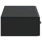 Tavolino da Parete Laterale Nero 87,5 x 34,5 x 17 cm