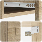 Tavolino da Parete Laterale Rovere Sonoma 87,5 x 34,5 x 17 cm