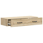 Tavolino da Parete Laterale Rovere Sonoma 87,5 x 34,5 x 17 cm
