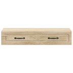 Tavolino da Parete Laterale Rovere Sonoma 87,5 x 34,5 x 17 cm