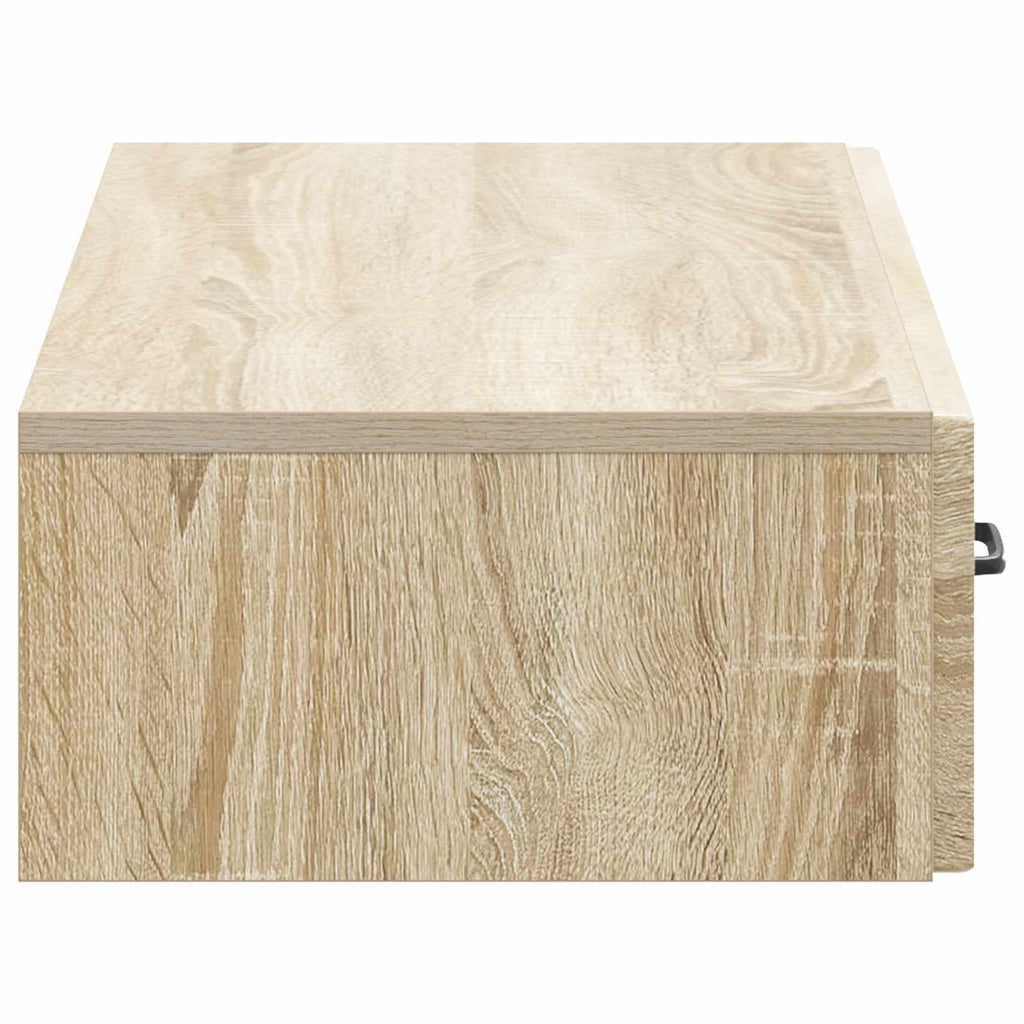 Tavolino da Parete Laterale Rovere Sonoma 87,5 x 34,5 x 17 cm
