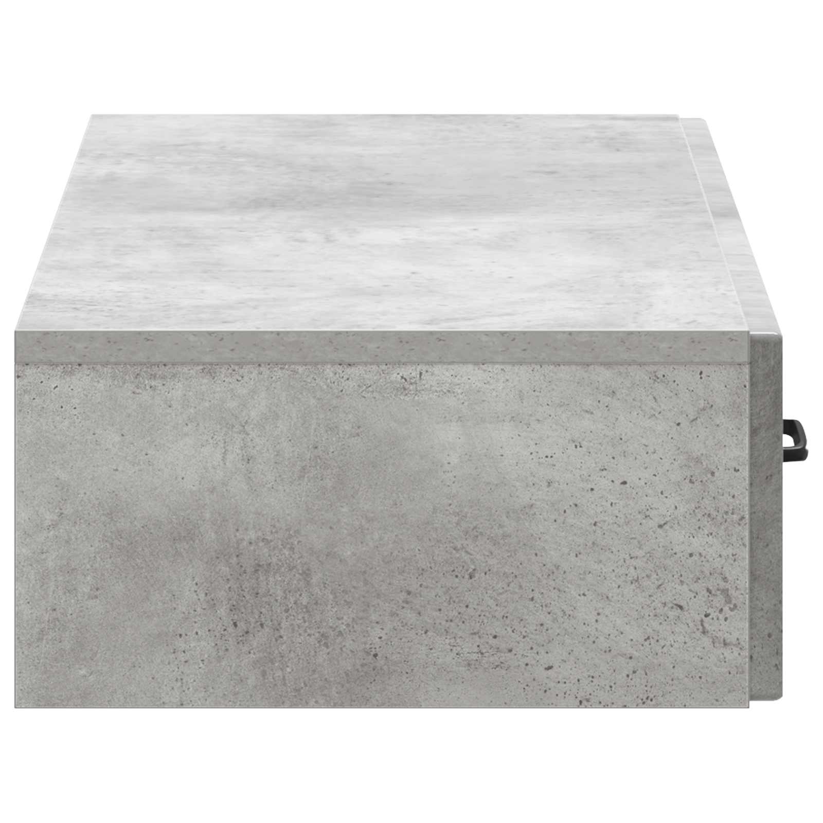 Tavolino da Parete Laterale Grigio Cemento 87,5 x 34,5 x 17 cm