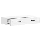 Tavolino da Parete Laterale Bianco Lucido 87,5 x 34,5 x 17 cm