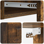 Tavolino da Parete Laterale Rovere Fumo 87,5 x 34,5 x 17 cm
