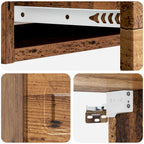 Tavolino da Parete Laterale Legno antico 87,5 x 34,5 x 17 cm