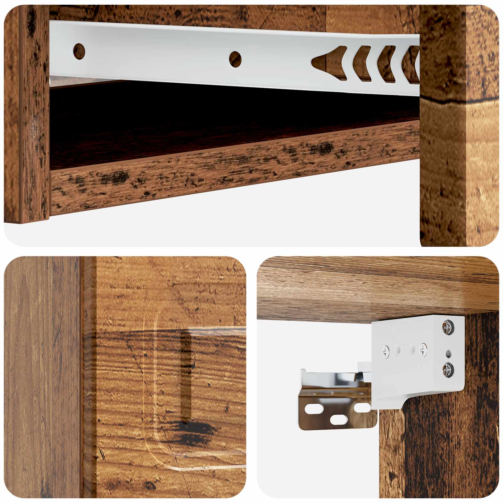 Tavolino da Parete Laterale Legno antico 87,5 x 34,5 x 17 cm