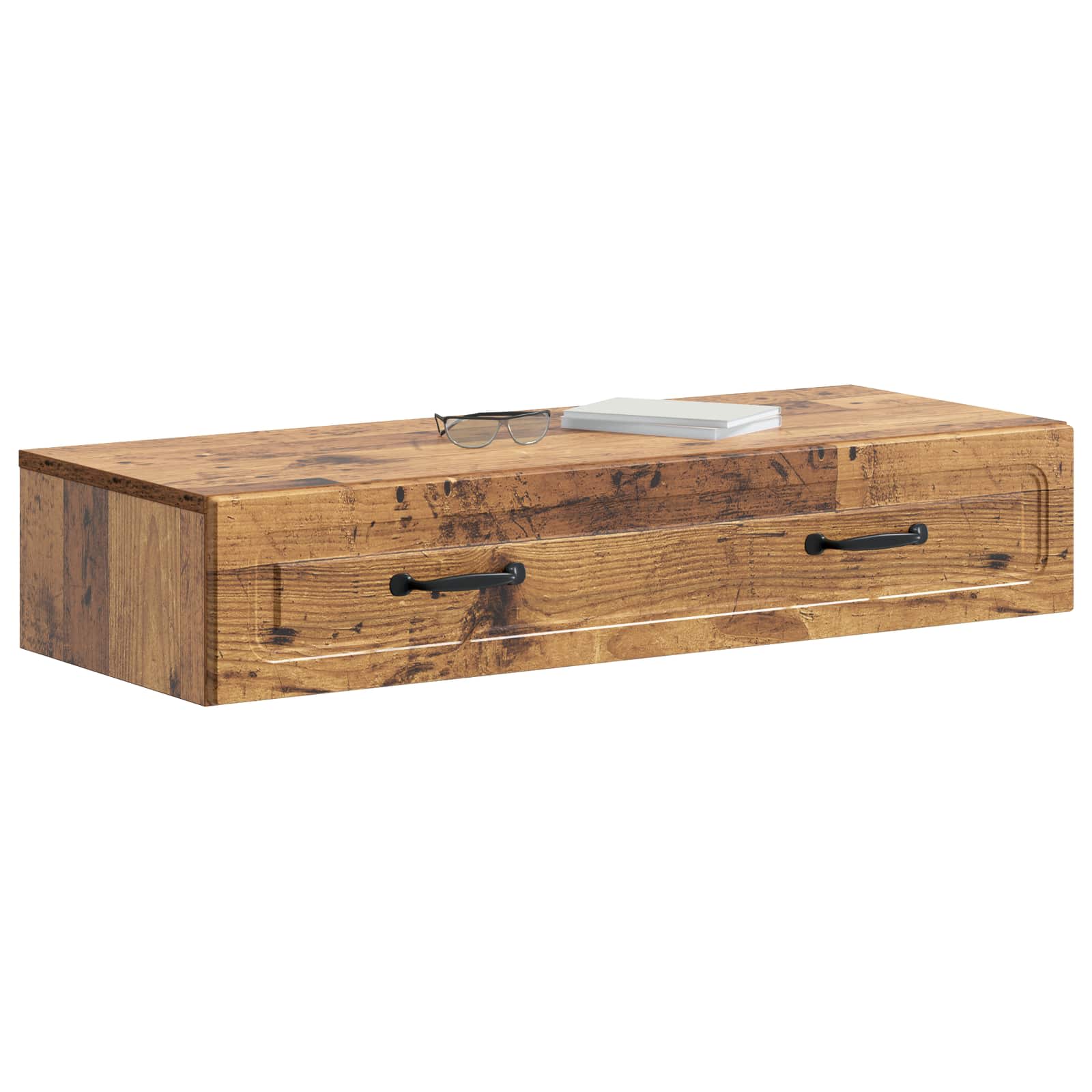 Tavolino da Parete Laterale Legno antico 87,5 x 34,5 x 17 cm