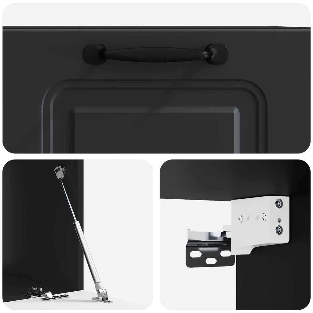 Mobile Porta TV da Muro Nero 59,5 x 41 x 30 cm