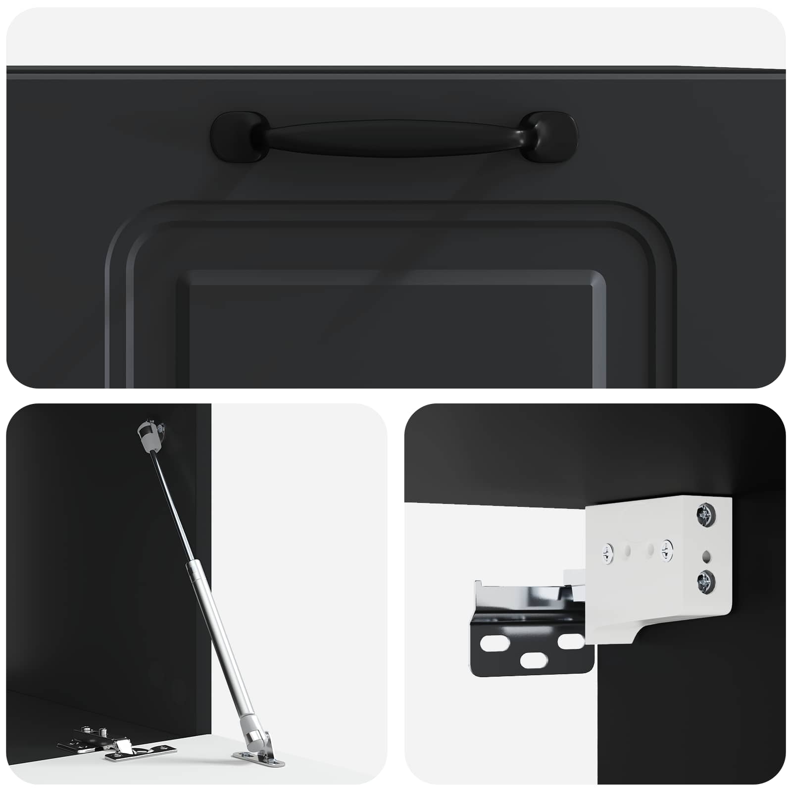 Mobile Porta TV da Muro Nero 59,5 x 41 x 30 cm