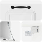 Mobile Porta TV da Muro Bianco Lucido 59,5 x 41 x 30 cm