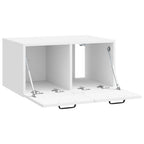 Mobile Porta TV da Muro Bianco Lucido 59,5 x 41 x 30 cm
