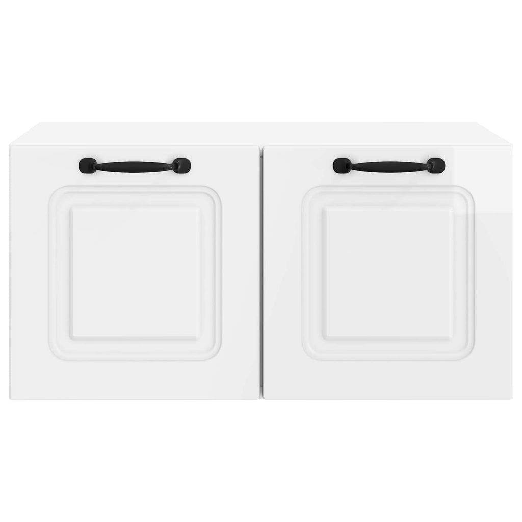 Mobile Porta TV da Muro Bianco Lucido 59,5 x 41 x 30 cm
