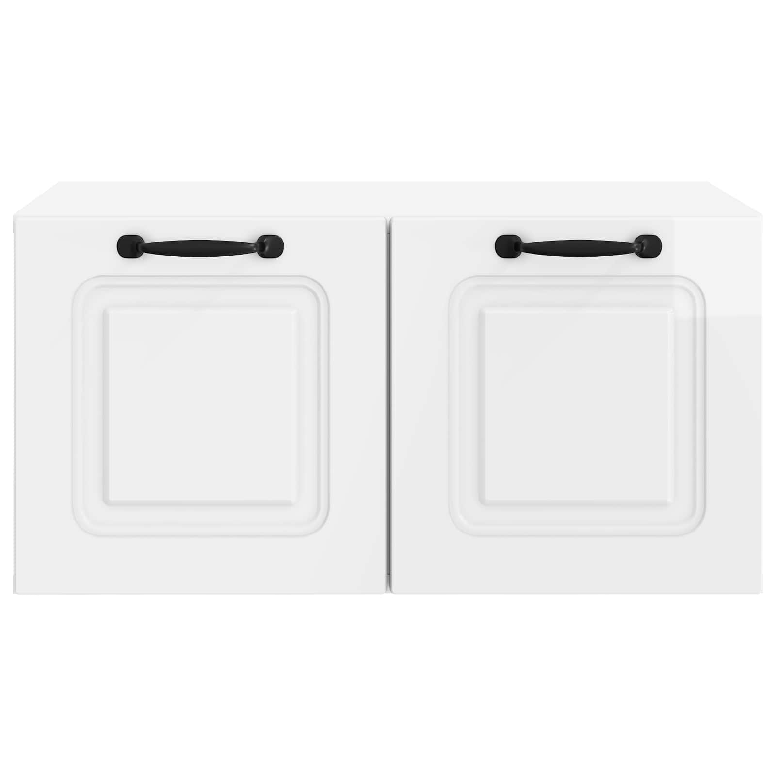 Mobile Porta TV da Muro Bianco Lucido 59,5 x 41 x 30 cm