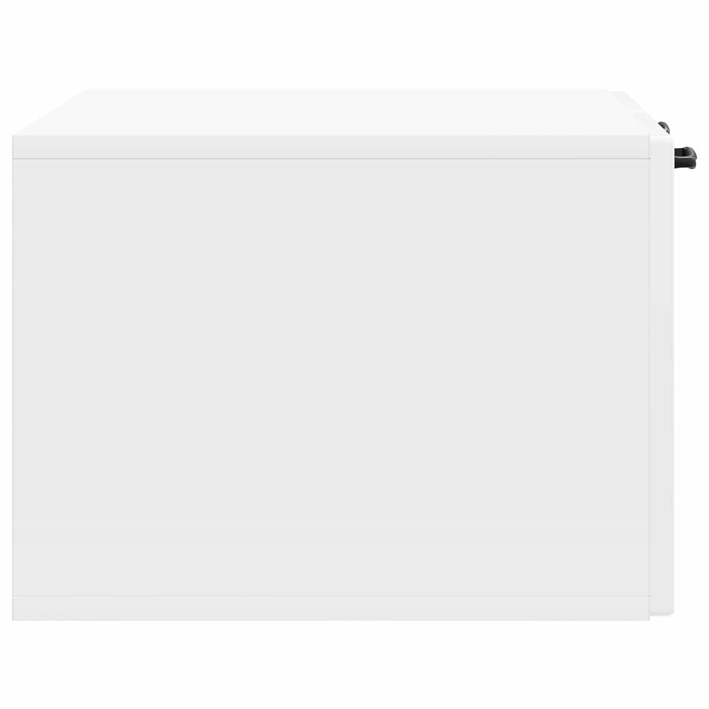 Mobile Porta TV da Muro Bianco Lucido 59,5 x 41 x 30 cm
