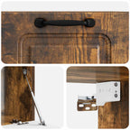 Mobile Porta TV da Muro Rovere Fumo 59,5 x 41 x 30 cm