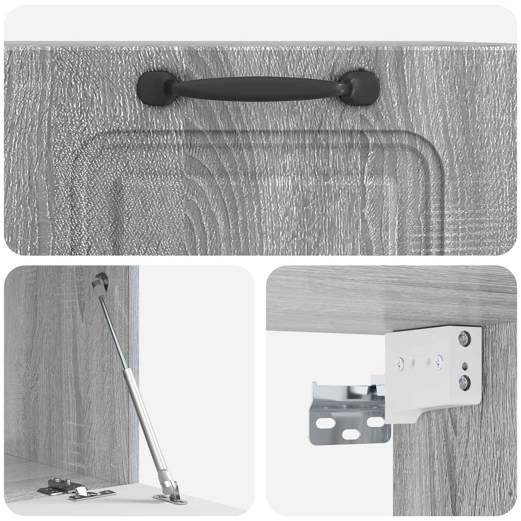 Mobile Porta TV da Muro Grigio Sonoma 59,5 x 41 x 30 cm