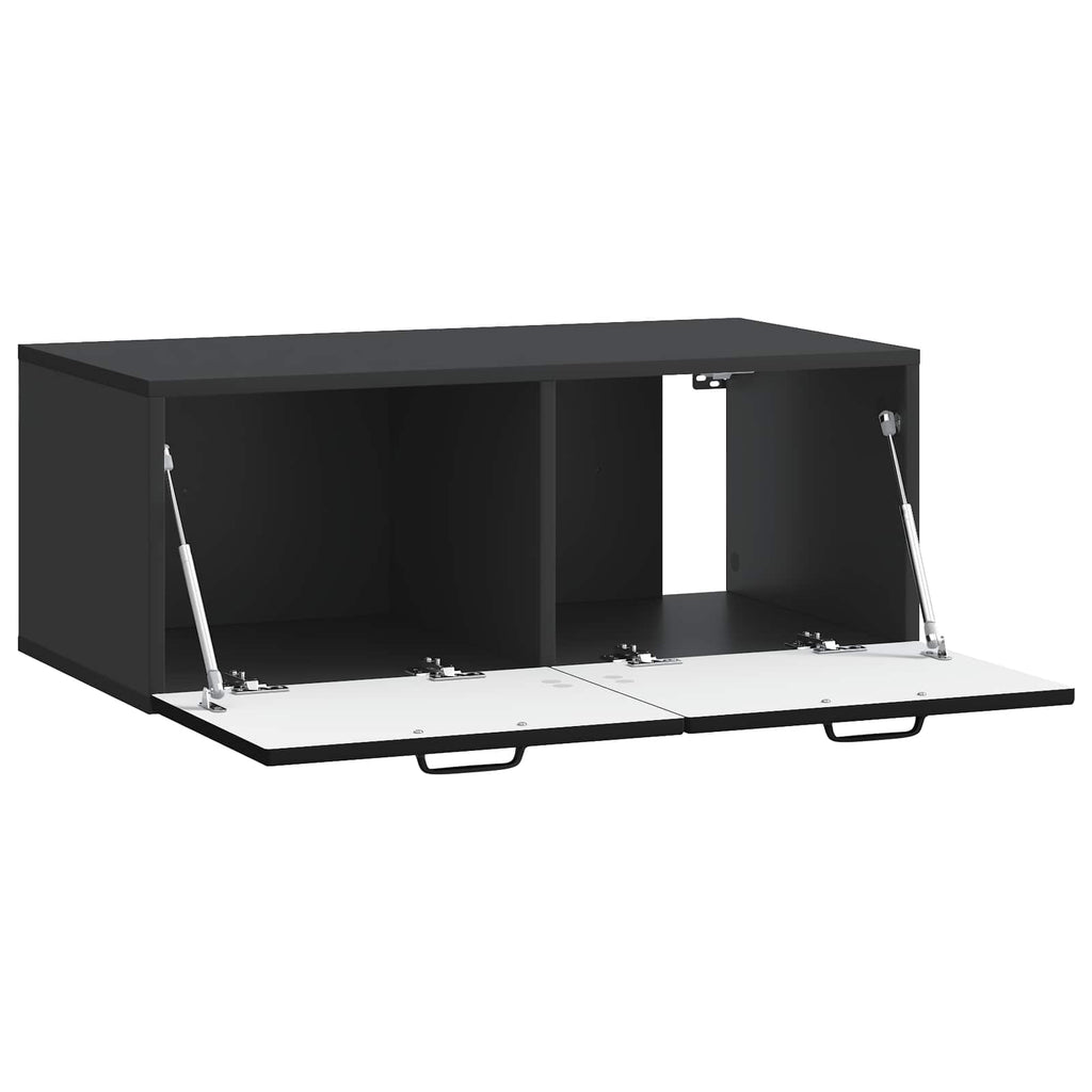 Mobile Porta TV da Muro Nero 78,5 x 41 x 30 cm