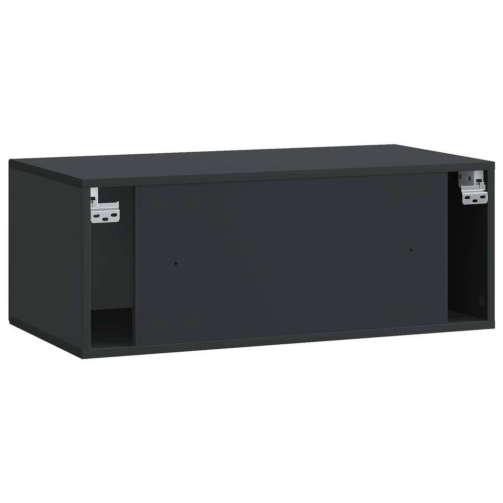 Mobile Porta TV da Muro Nero 78,5 x 41 x 30 cm