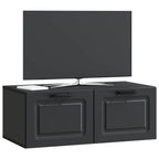 Mobile Porta TV da Muro Nero 78,5 x 41 x 30 cm