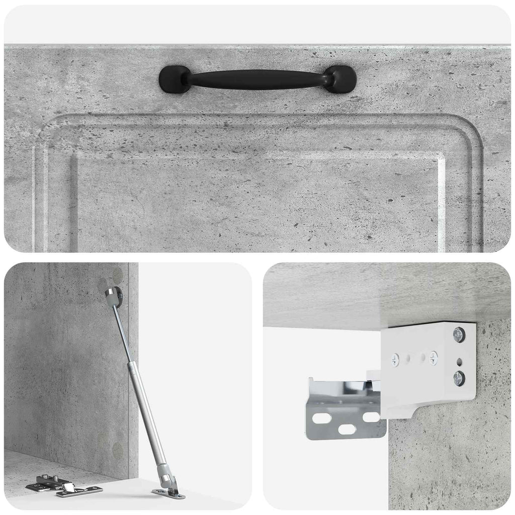 Mobile Porta TV da Muro Grigio Cemento 78,5 x 41 x 30 cm