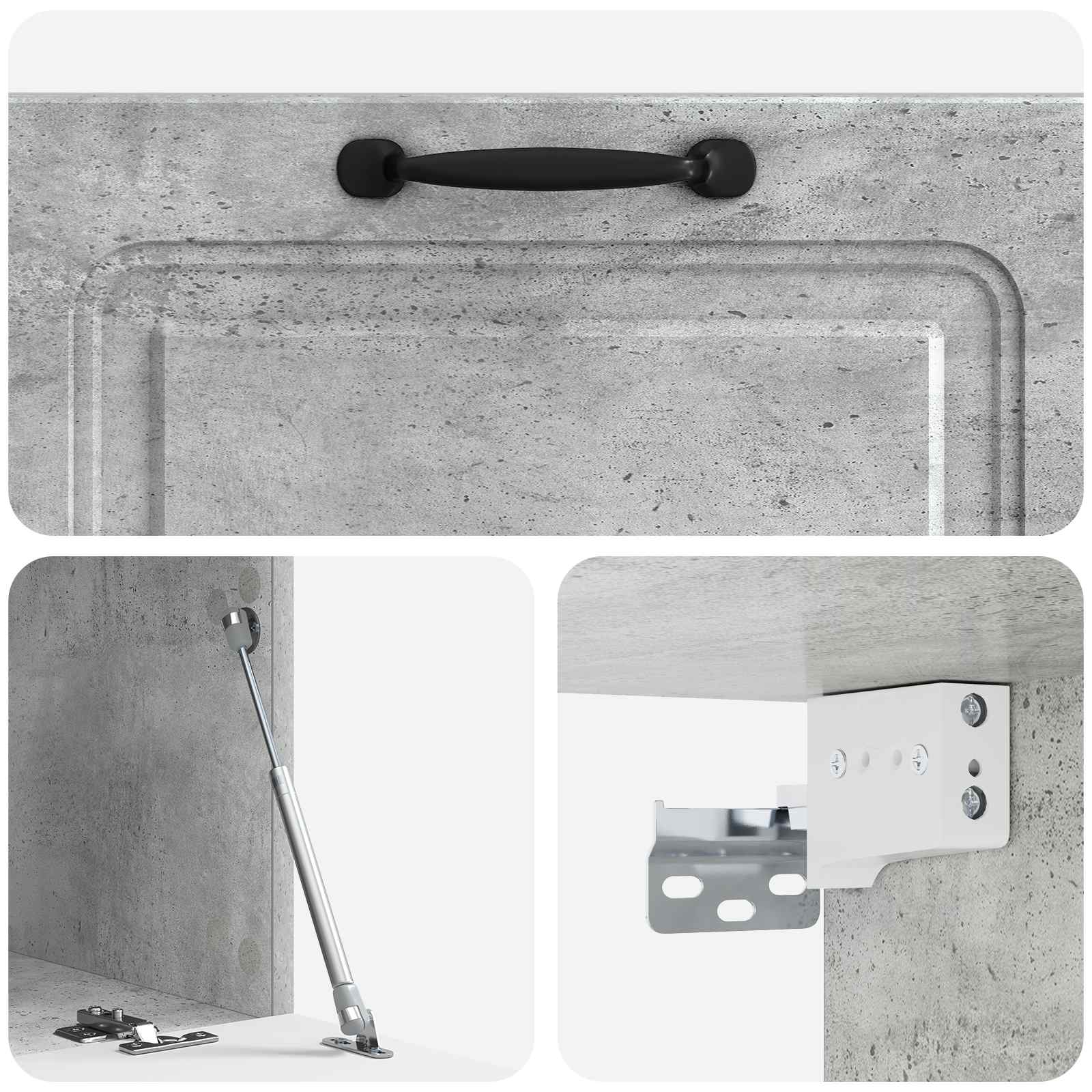 Mobile Porta TV da Muro Grigio Cemento 78,5 x 41 x 30 cm
