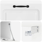 Mobile Porta TV da Muro Bianco Lucido 78,5 x 41 x 30 cm