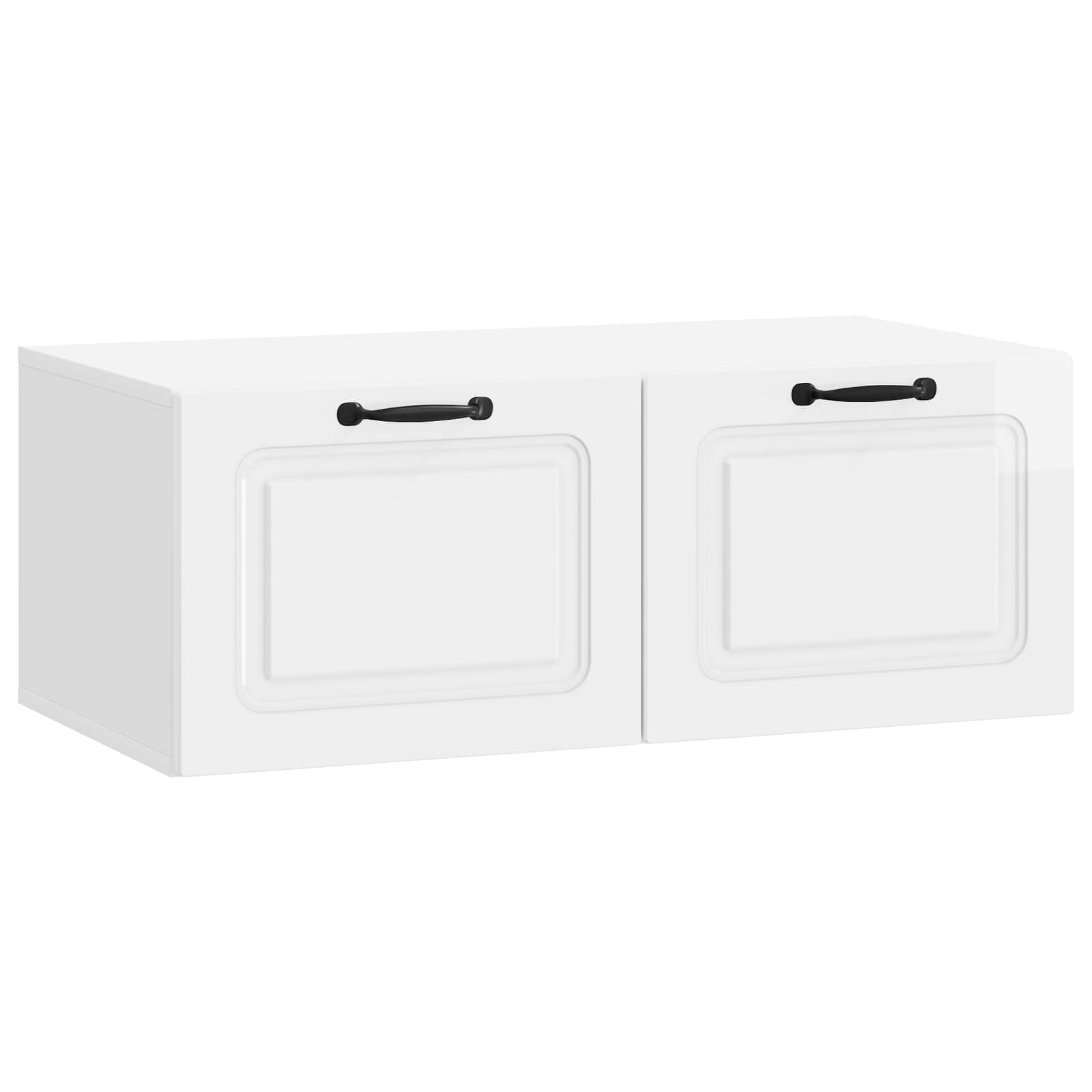 Mobile Porta TV da Muro Bianco Lucido 78,5 x 41 x 30 cm