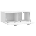 Mobile Porta TV da Muro Bianco Lucido 78,5 x 41 x 30 cm