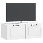 Mobile Porta TV da Muro Bianco Lucido 78,5 x 41 x 30 cm